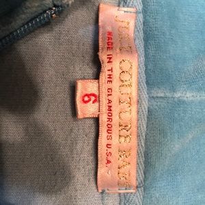 Juicy Couture hoodie. Girls size 6 turquoise.